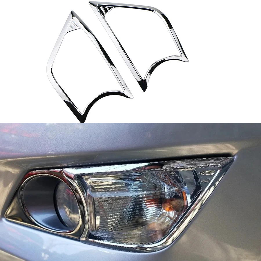 2 قطعة سيارة الجبهة ضوء الضباب غطاء إطاري غطاء الكسوة لاصقة تزيين لتويوتا إنوفا 2016-2022 ABS كروم اكسسوارات