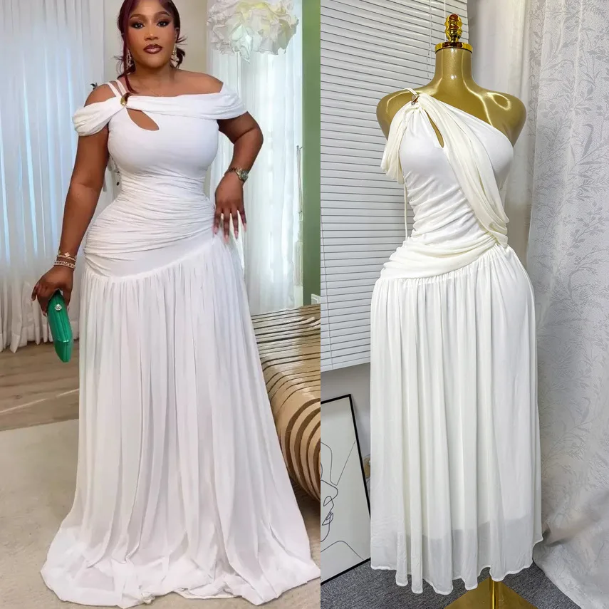 Women Backless Dresses A Line Solid Pleated  Dress Ankle Lenth Sleeveless Waist Cinch Slim Fit Party Sexy Elegant 2026 Summer