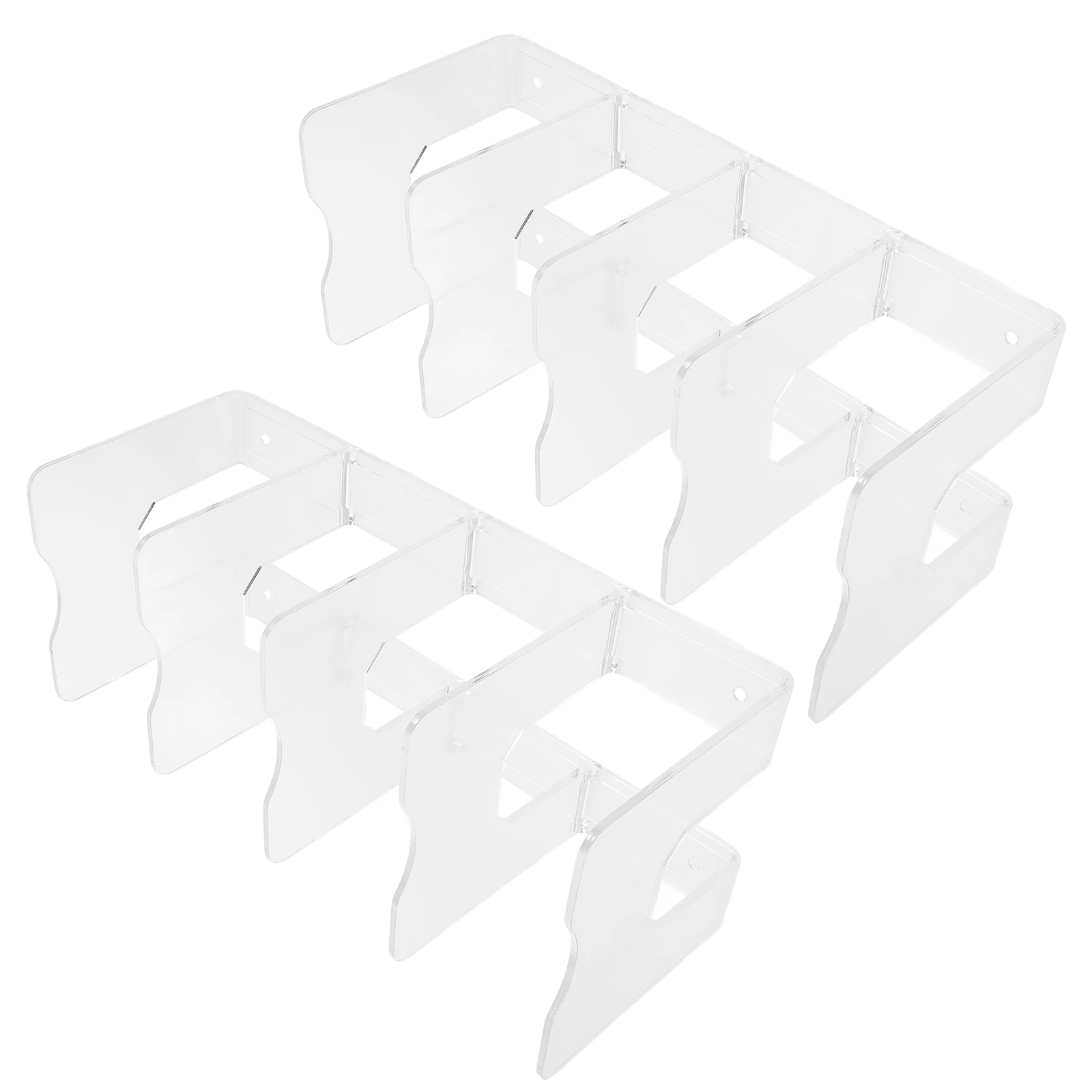

2 Pcs Acrylic Bookend Books Clear Shelf Bookshelf Stand Organizer Storage Holder Rack Student
