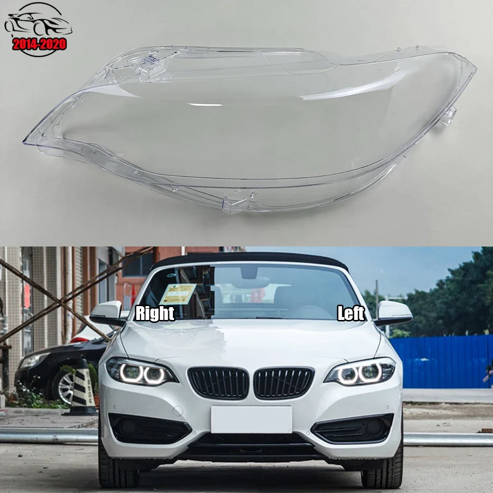 

For BMW 2 Series Coupe F22 M2 2014 -2020 Headlamp Shell Transparent Headlight Cover Lamp Shade Lampshade Lens Plexiglass