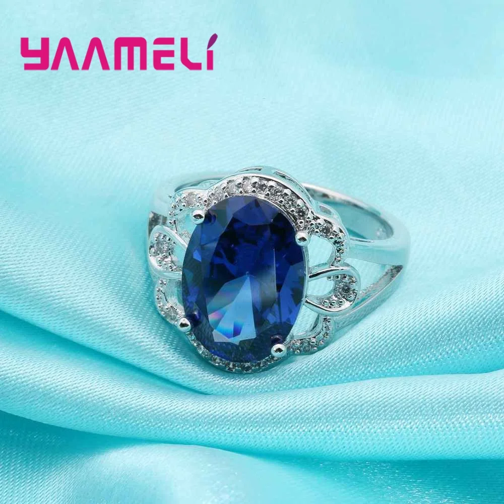 Trendy Cubic Zirconia Jewelry 925 Sterling Silver Rings For Women Accessory Wedding Bands Style Ring Engagement Anillos