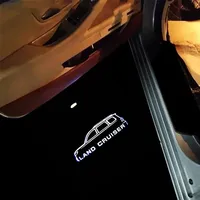 2PCS Car Door Led HD Projector Light Welcome Light Shadow Warning Lamps For Land Cruiser LC300 2007-2019 Car Accessories