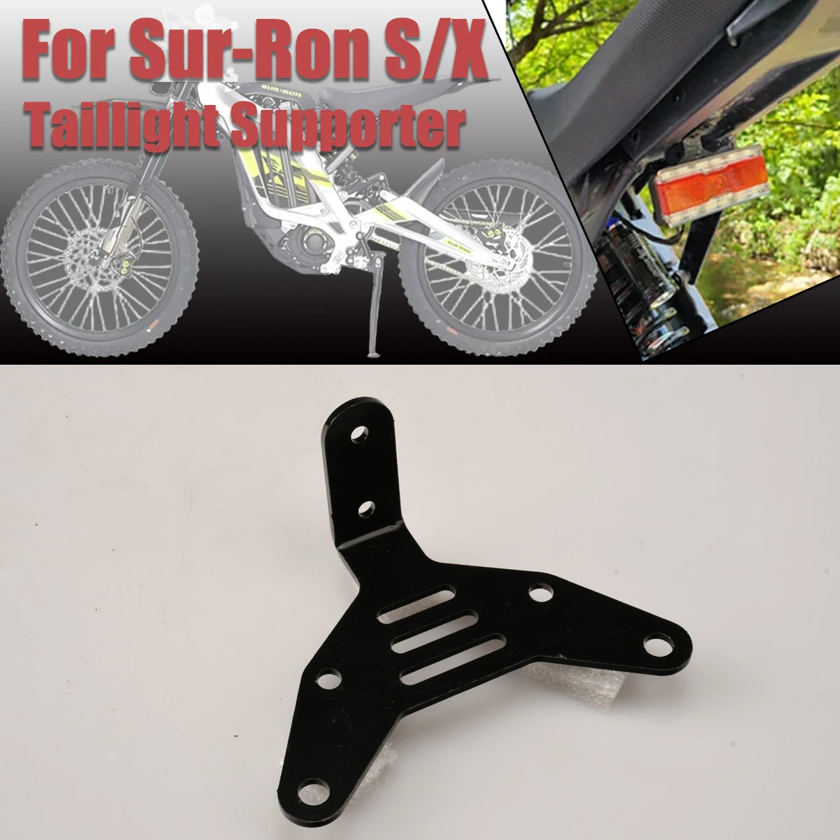 

FOR SURRON Light Bee S X SUR-RON Motorcycle Accessories Rear License Plate Holder Bracket Frame Holder Short Tail light Bracket