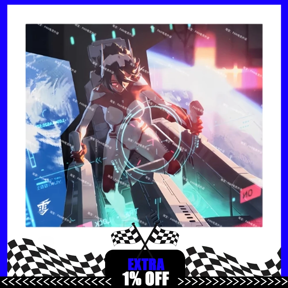 

Коврик для мыши PAN Esports Yuki Aim Mecha Replicated FPS Glass, гладкий, для быстрой игры, с покрытием-праймером, для APEX, Valorant, аксессуары для ПК