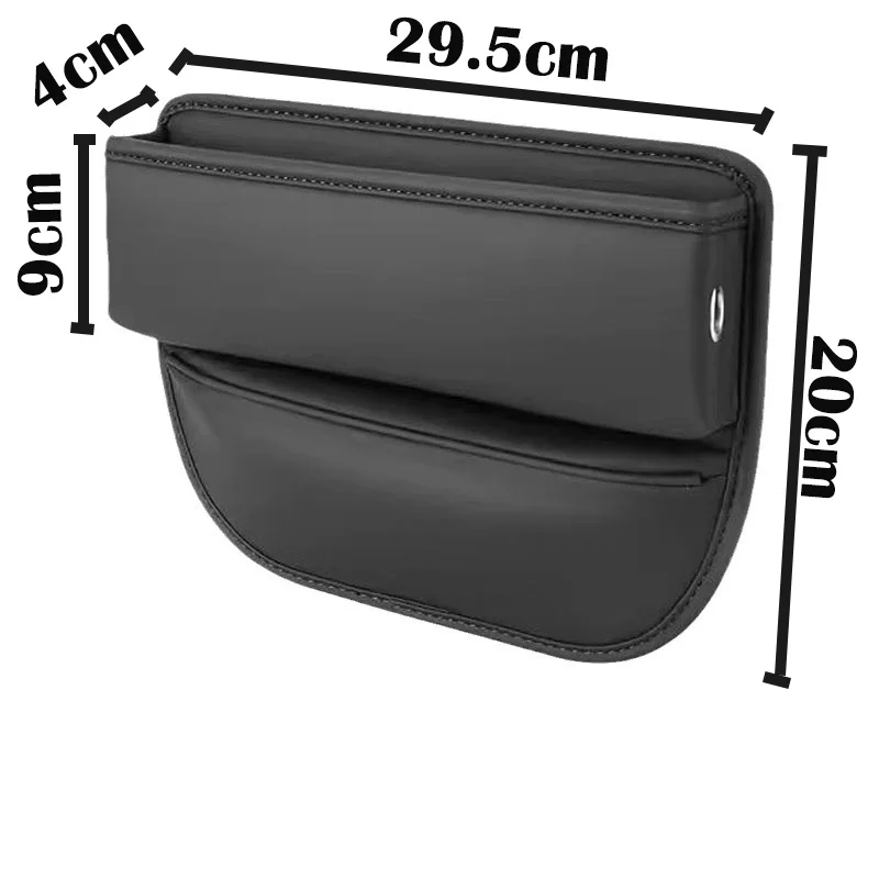 Car Seat Gap Box PU Leather Large Capacity Multifunctional Storage Miscellaneous Storage Box with Installation Gap Filling