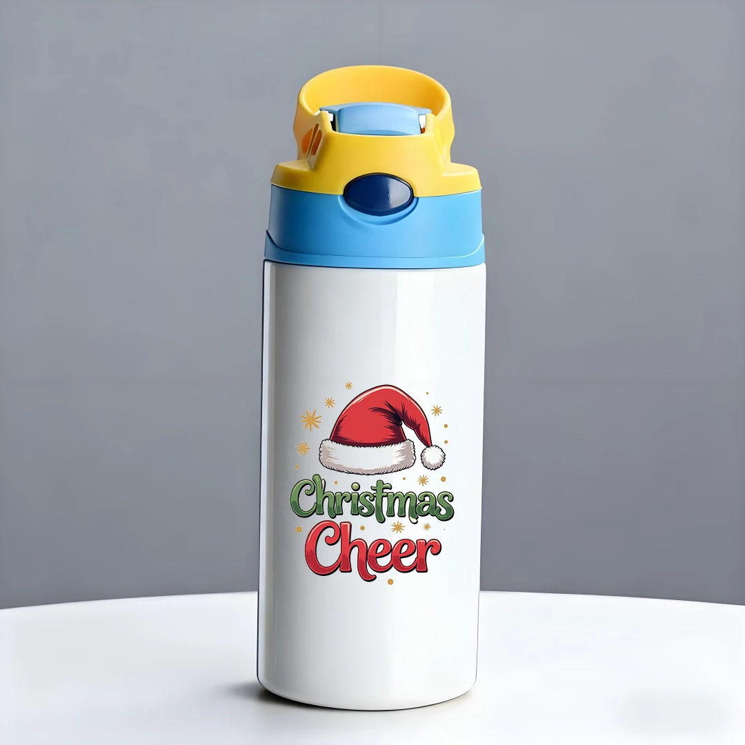 Термочашка из нержавеющей стали 304 + мультяшная рождественская шляпа, соломенная чашка + рождественская детская чашка Cheer - незаменимый рождественский подарок
