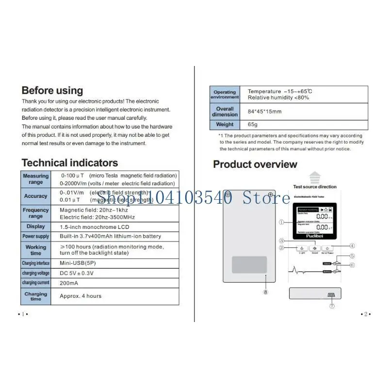 

02DC Field Radiation Detector Hand-held Digital LCD EMF Detector Great Tester Home