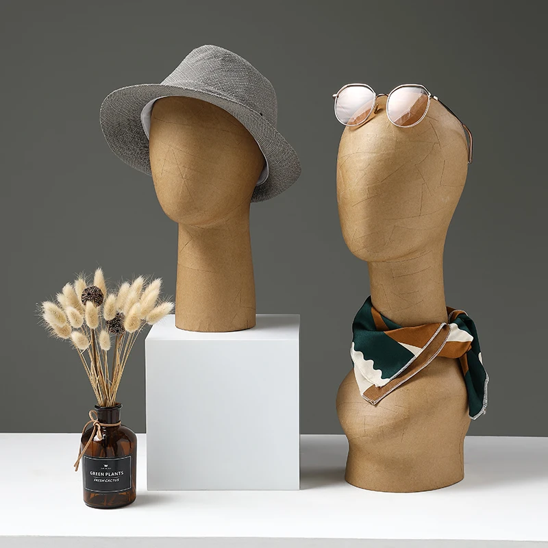 

Luxury Hat Display Stand Retail Store Vintage Mannequin Head Commercial Decorative Cap Holder Elegant Scarf Wig Showcase Prop