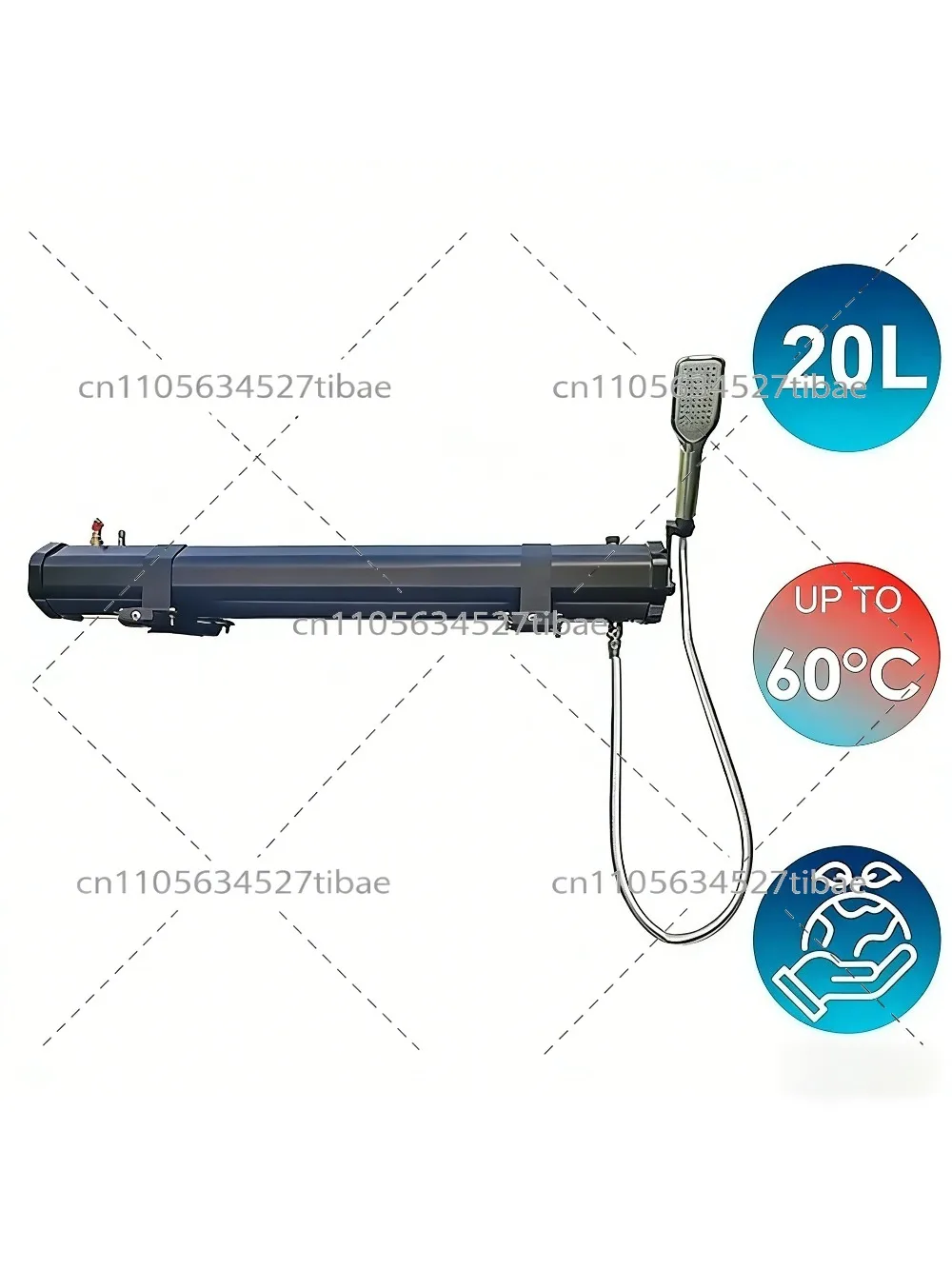 High quality car camping shower water tank, off-road car roof shower, camping outdoor mobile shower water tank