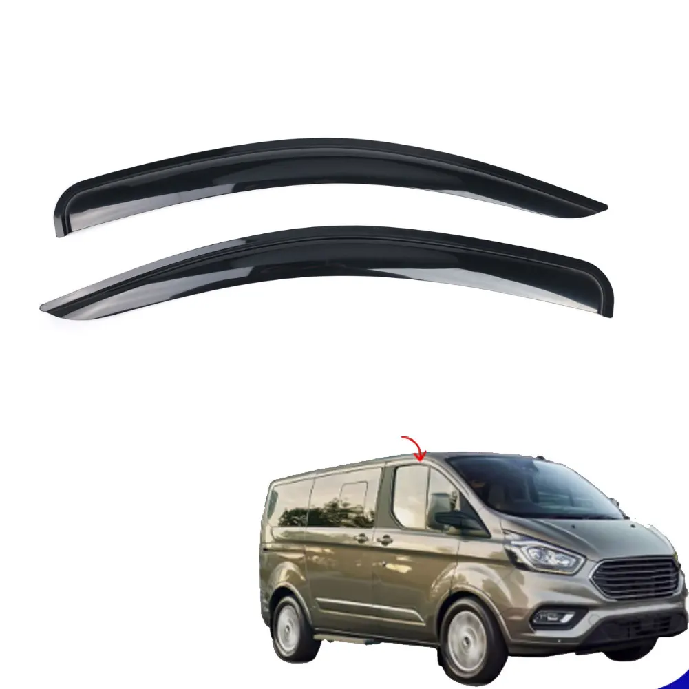 

1 Pair Front Side Window Rain Guards Shield Visor Guards Wind Deflectors Compatible With CUSTOM TRANSIT 2012 ONWARDS