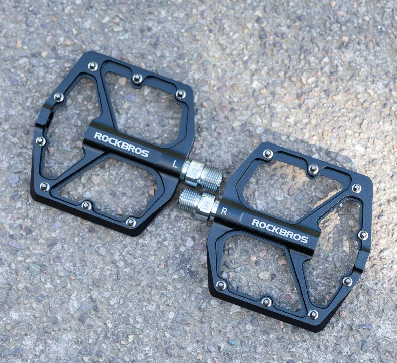 ROCKBROS Bike Pedale Aluminium Legierung Anti-slip Fahrrad Pedale Ultraleicht Versiegelt Lager einteiliges MTB Road Berg Radfahren pedal – Detail 9