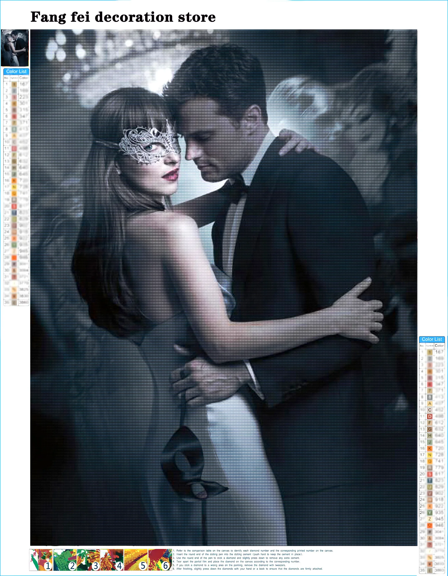 DIY Sex Story Fifty Shades Of Grey Film Diamond Painting Documentary Cross Stitch Kits Embroidery Picture Mosaic Home Decoration
