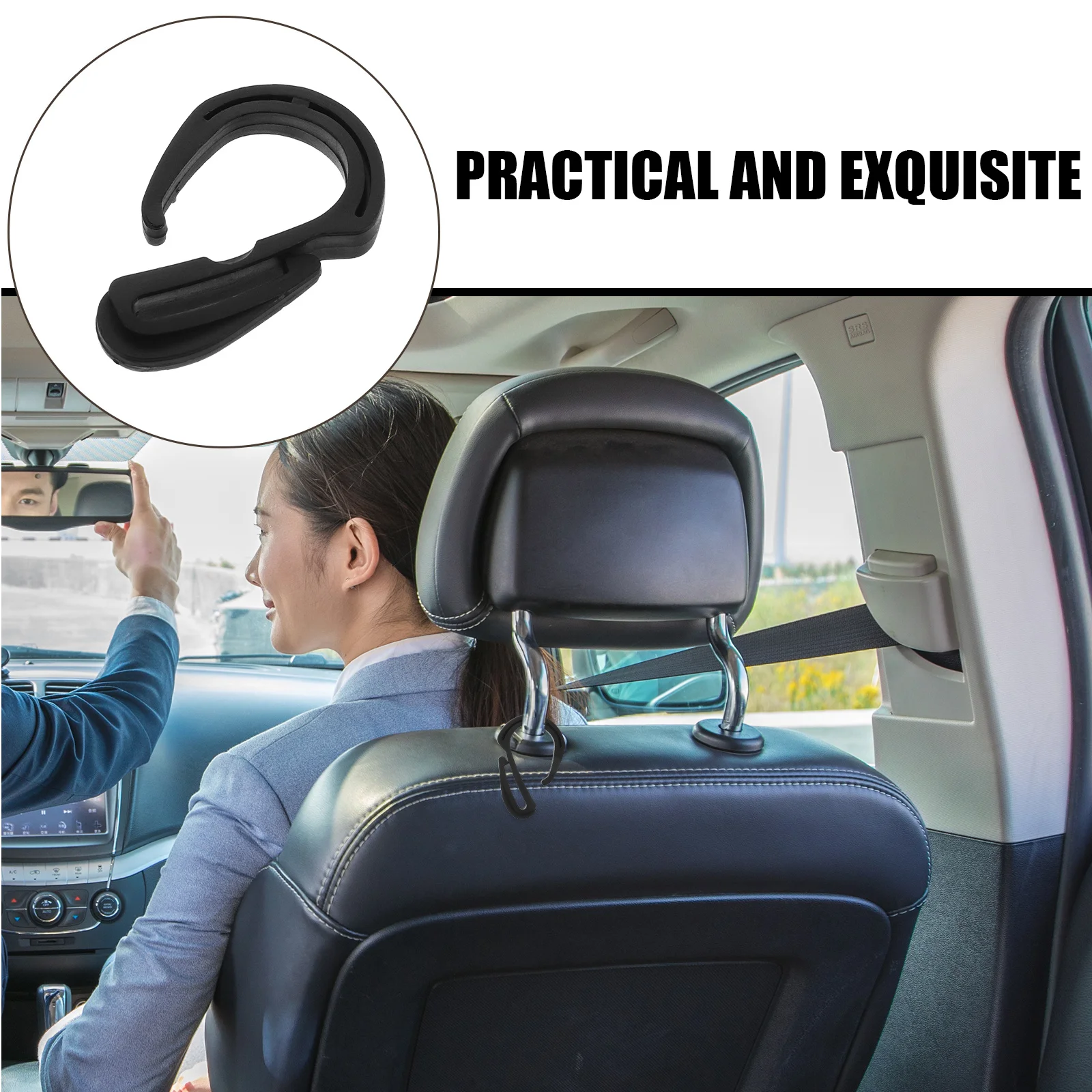 

10Pcs Car Luggage Net Hooks Durable Car Seat Back Storage Hook Multipurpose Bag Purse Holder for Vehicle Organization