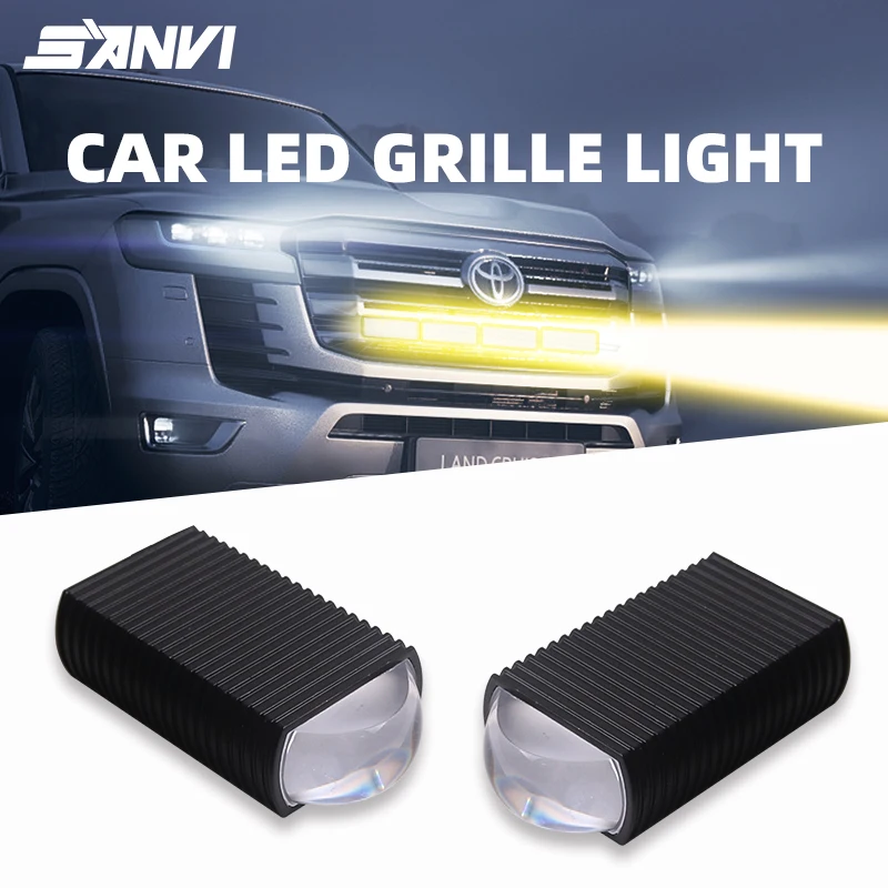 

SANVI New Hidden Auto LED Grille Lights Spotlight Mini LED Projector Lens Fog Light For Car Trucks SUV UTV 12V 24V 6000K 3000K