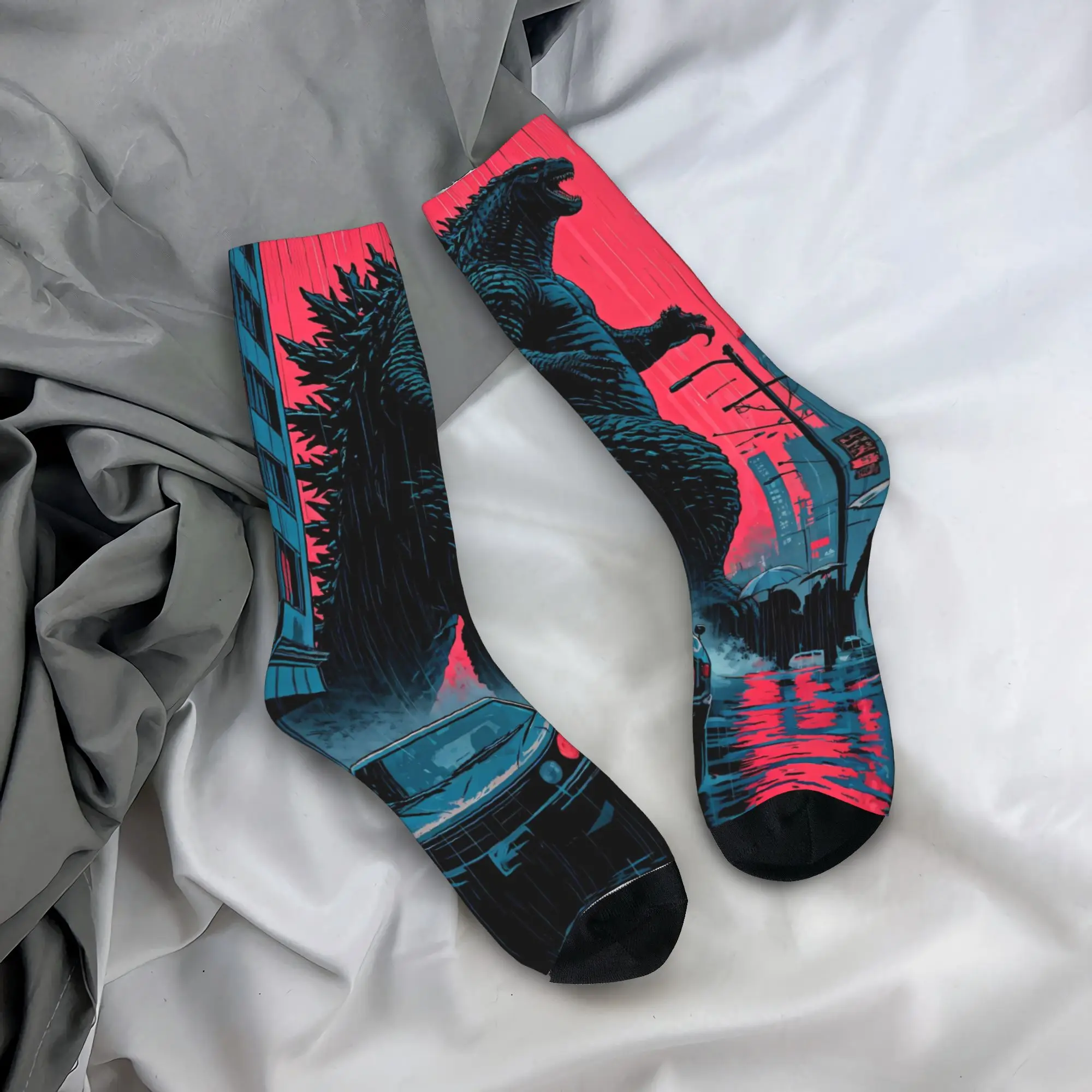 Godzillaed Anime Manga Socks 3D Printing Korean Stockings Winter Anti Sweat Women Men Socks Quality Custom Outdoor Sports Socks