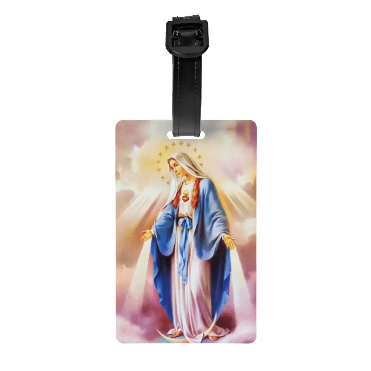 

Custom Catholic Virgin Mary Luggage Tag Privacy Protection Our Lady of Guadalupe Baggage Tags Travel Bag Labels Suitcase