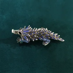 2026 New Creative Rhinestone Alloy Fried Lin Pangolin Brooch Retro Animal Pin Tail Swinging Suit Coat Accessories Gift Wholesale