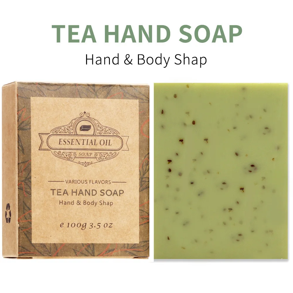 Vegan Natural Bar Soap Dry Skin Handmade Soap With Seaweed scrub Essential Oils Pack of 4 Dry Skin