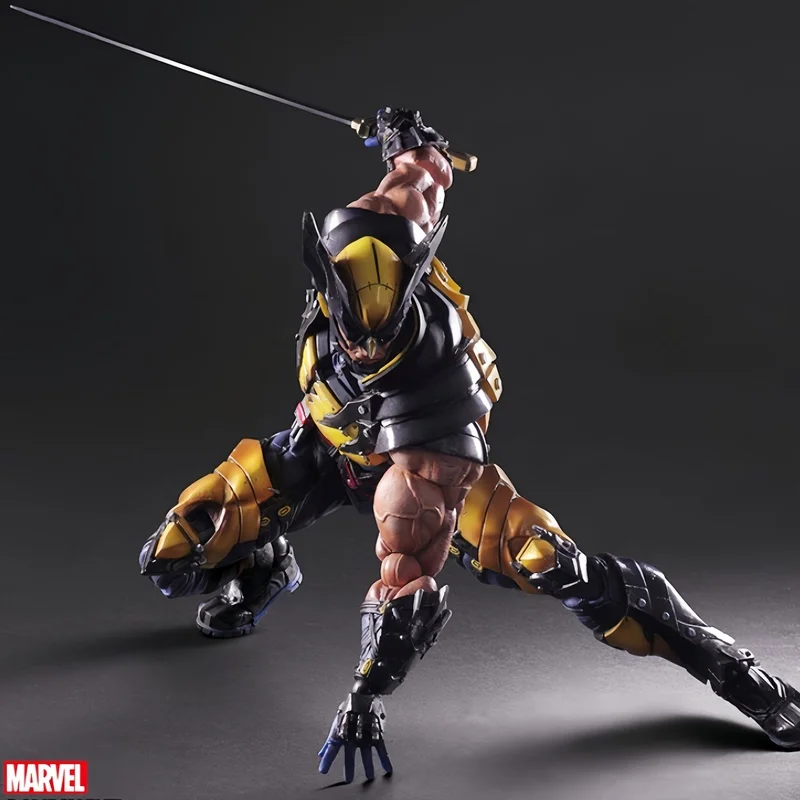 

Play Arts 26cm X-men Wolverine Action Figure Model Satue Toys Joint Movable Doll Toy Cartoon Bookshelf Decoration Children Gifts