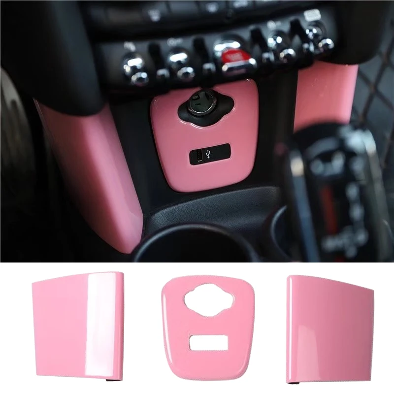 Car USB Panel Decorative Sticker For MINI ONE Cooper S F55 F56 F57 Car Interior Modification Accessories Colour Change Stickers
