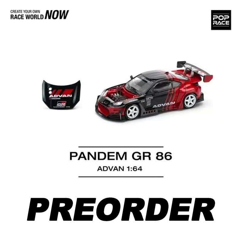 POP RACE 1:64 PANDEM GR86 ADVAN Alloy Car Model