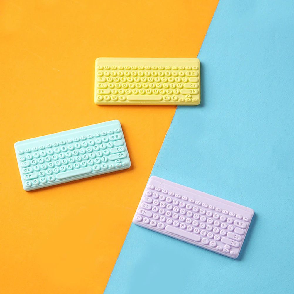 

6 Pcs Keypad Emulated Keyboard Ornament Craft Charms Resin Dollhouse Decorations