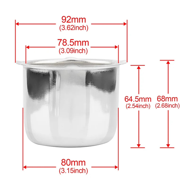 1pc 92mm/3.62in 80mm/3.15in Push Through Center Cap for Hole Bearing Truck/ Trailer Aluminium Concave Car Accessories