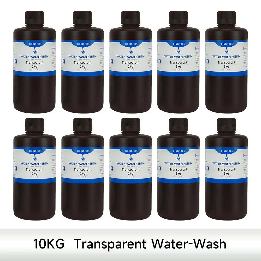 10KG standaard / waterwasbare hars 405nm UV-uitharding Lage geur Lage viscositeit fotopolymeerhars voor hars 3D-printers