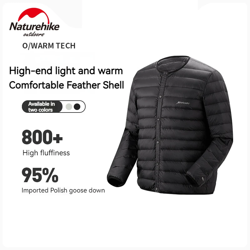 

Naturehike Winter 800pf Goose Down Jacket Ultralight Camping Hiking Fishing Unisex Coat for Men Women Keep Warm Lightweight 260g