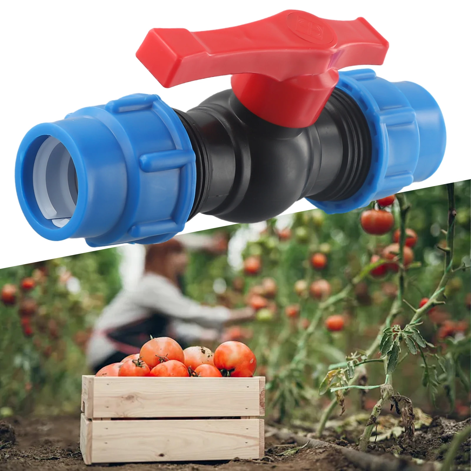 1 Pc Shut-off Valve Fitting Ball Valve For Home Bathroom Kitchen PE With External Thread 20mm 25mm 32mm