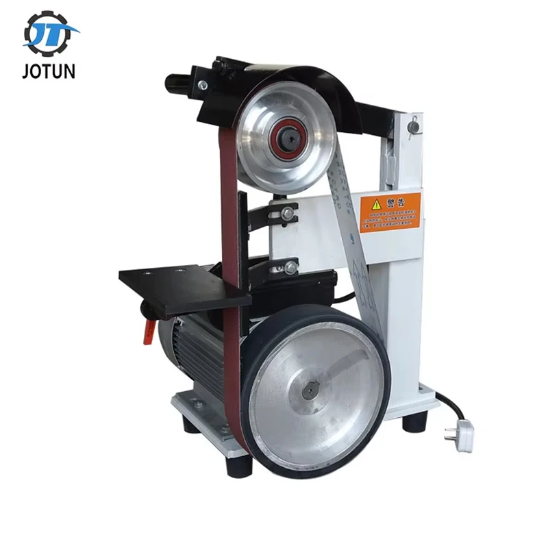 Portable Electric Belt Sander Wheel Polishing Machine for Metal Surfaces Handheld with 60#-800# Grit and Plate Sheet Application