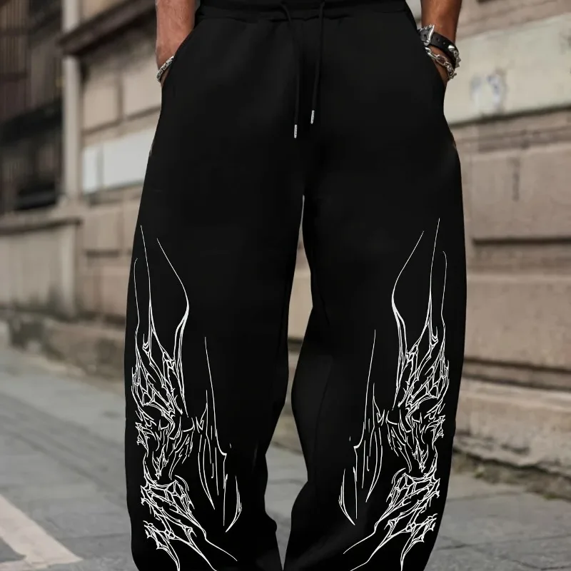 

Unique Gothic style print on the street, winter trendy brand, loose fit, suitable for both men and women to relax in all seasons