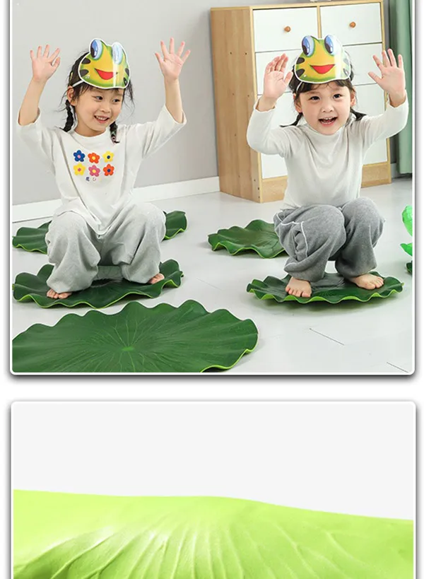 Kinder-Lotusblatt-Sprungmatte Set Sensorisches Training EVA-Schaum Frosch-Sprungspiel Spielrequisite für Kinder Kindergarten – Detail 5