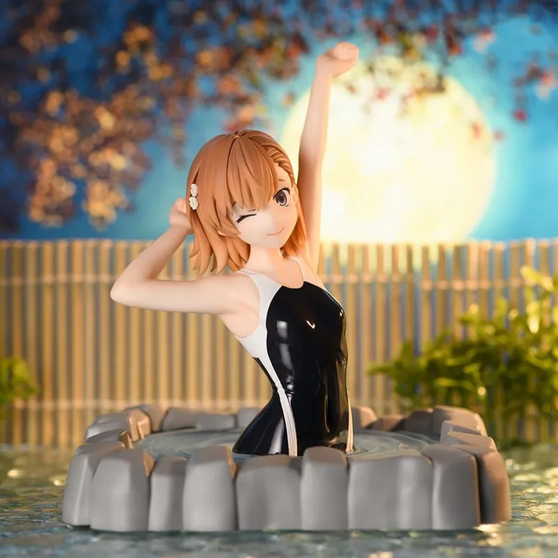 Genuine Sega Misaka Mikoto Anime Figure Model Toy A Certain Scientific Railgun T Swimwear Collectible Model Desktop Toy Gift