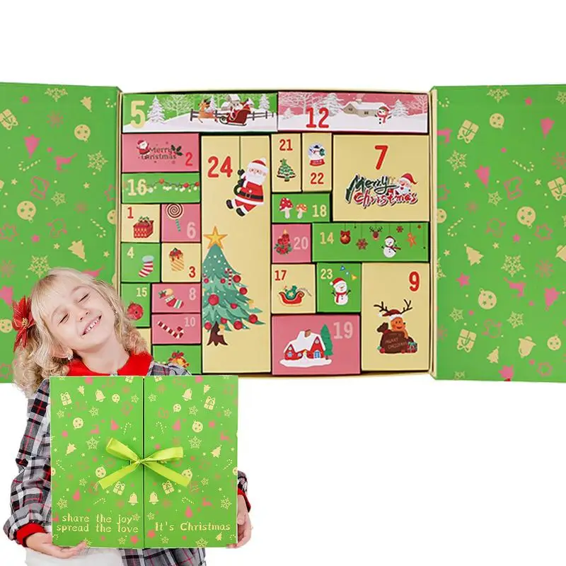 Christmas gift box Christmas countdown calendar Christmas advent calendar gift filling box Candy Chocolate Packaging Cookies Box