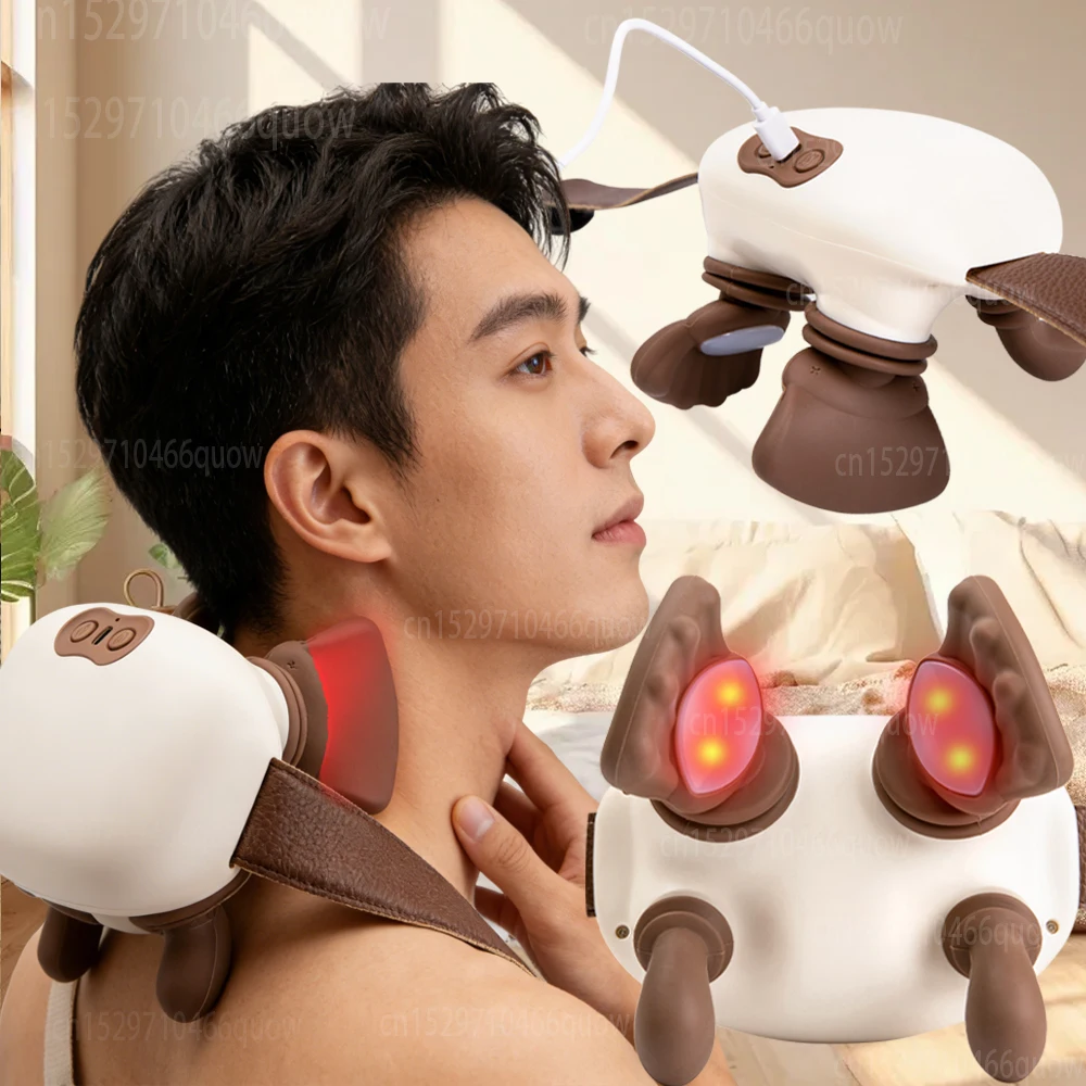

Bionic Neck Shoulder Massager Electric Kneading Masajeador Heated Back Massagers Muscles Massage Pillow Waist Leg Body Relax