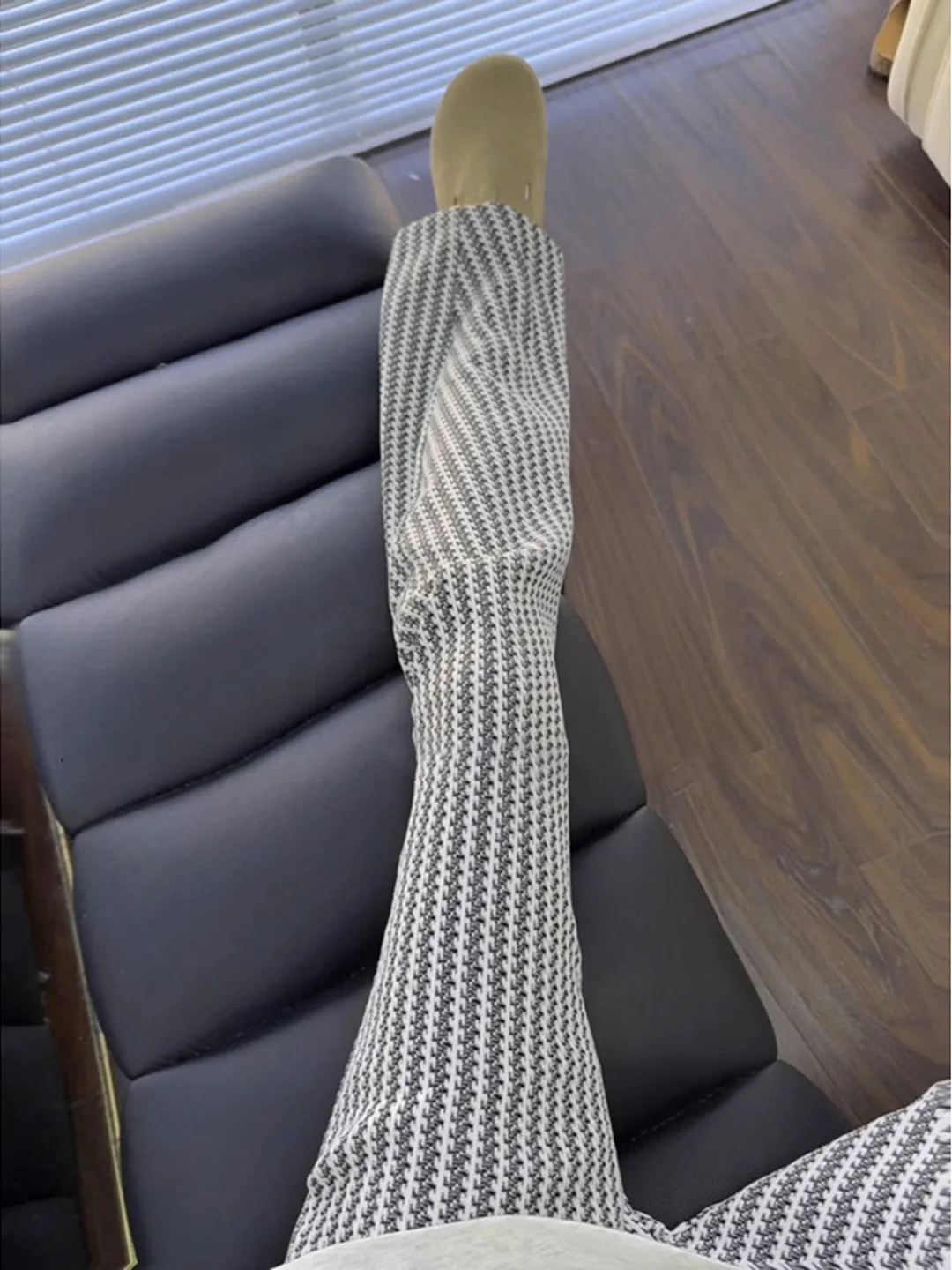 

Men's High Street Sle Fibone Pattern Flared Pants Cleanfit Casual Straight Leg Trousers Autumn Season Faion Trend