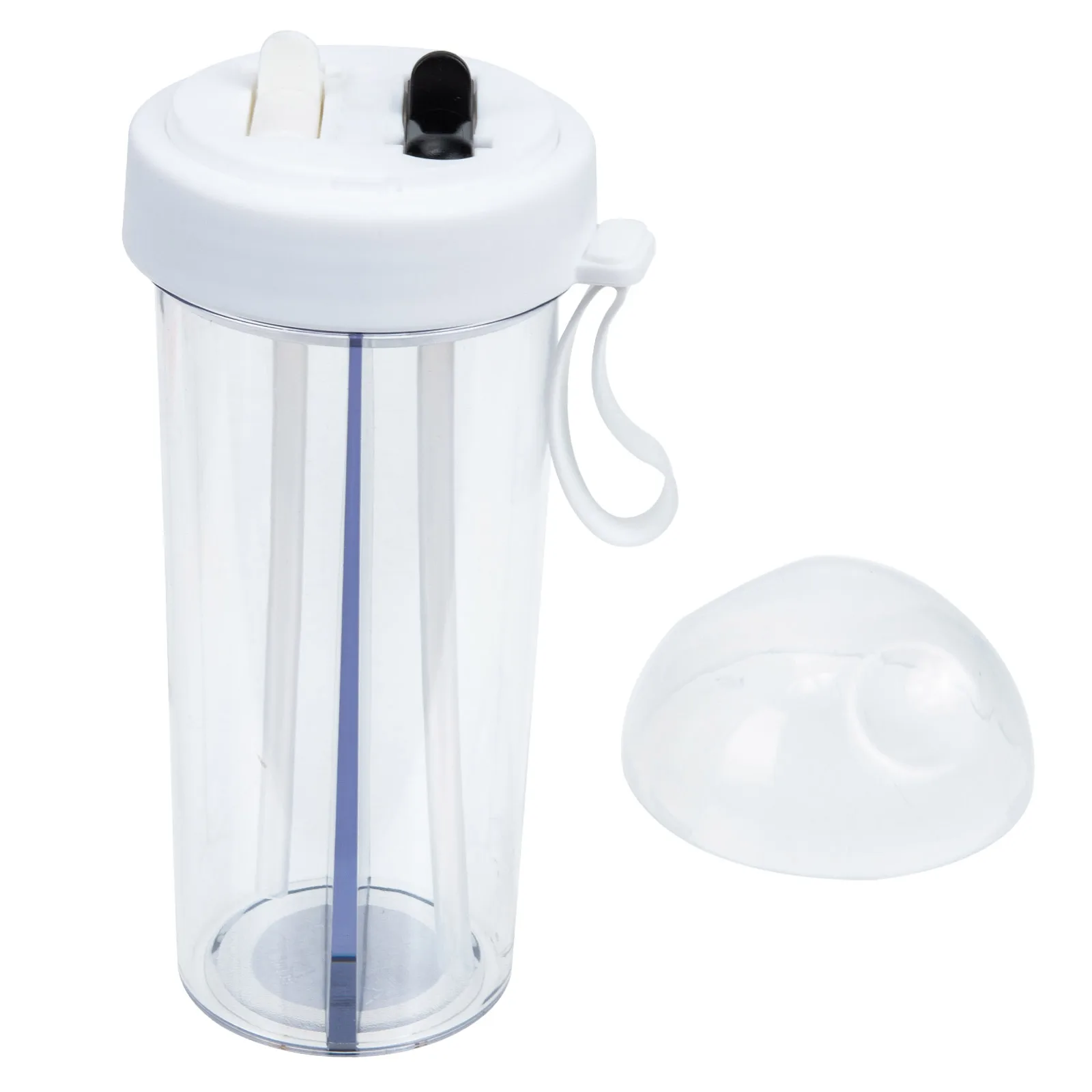 

Double Drinking Sports Water Bottle Plastic 500ml Straw Sealed Coffee Tea Milk Chocolate Gift Fashion Creative Long Lasting