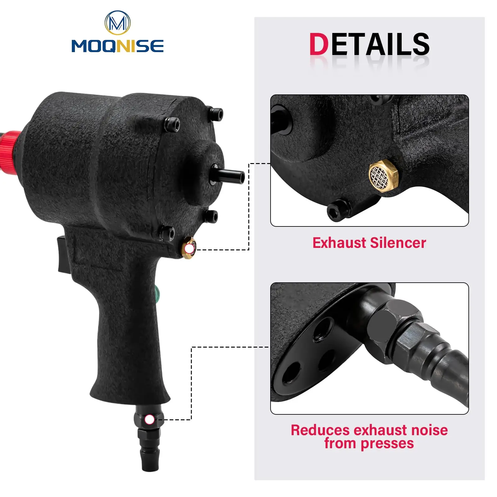 ثقب هوائي 8 مم 360 °     دوران الهواء المعادن ثقب لكمة أداة الصناعية الصفائح المعدنية اللكم بندقية الثقيلة ميتال هول فلان