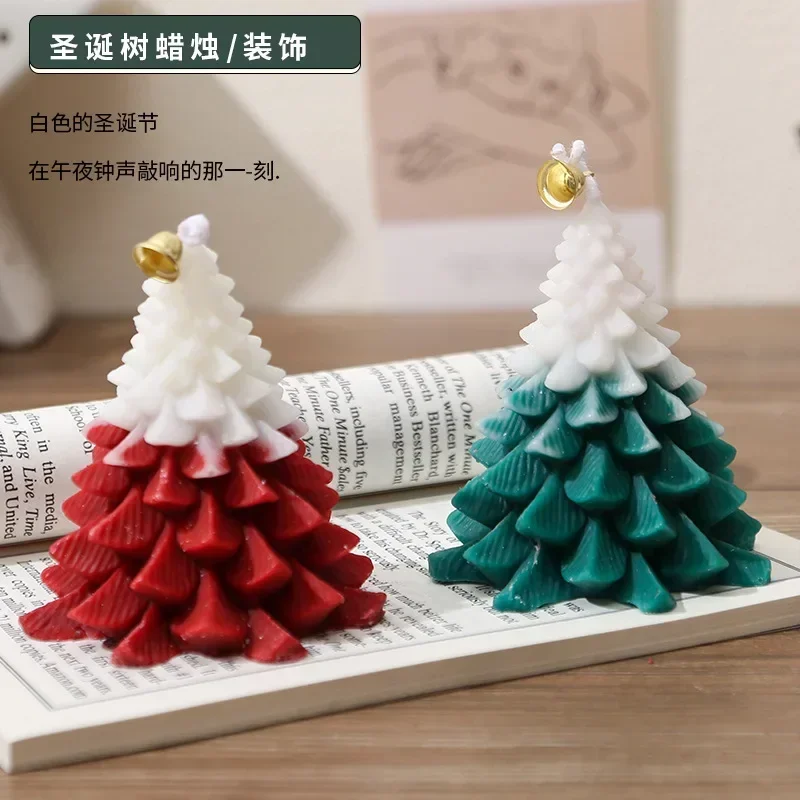 2PCS/5PCS  Exquisite Christmas themed light luxury tree aromatherapy candle souvenir creative home decoration set