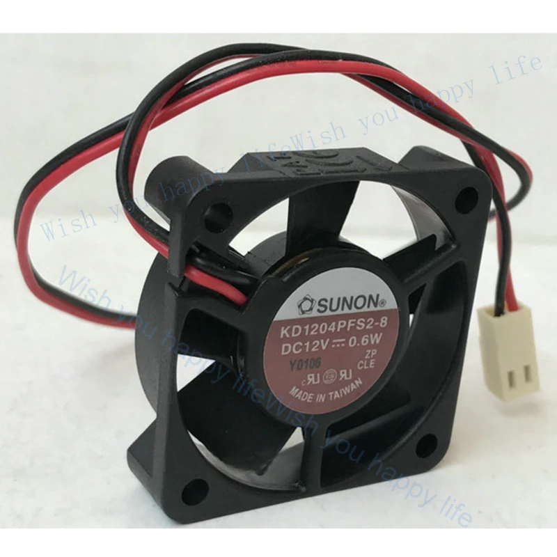V+   1 PCS New for  Sunon KD1204PFS2-8 DC12V 0.6W 2 PIN Cooling Fan#QW