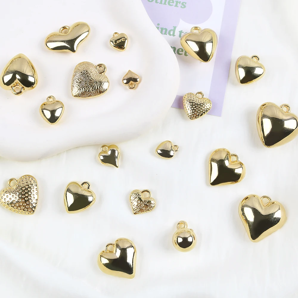 Ccb Material Geometry Various Shapes Heart Shape Pendant Diy Bracelet Necklace Pendant Jewelry Making Materials Diy Accessories