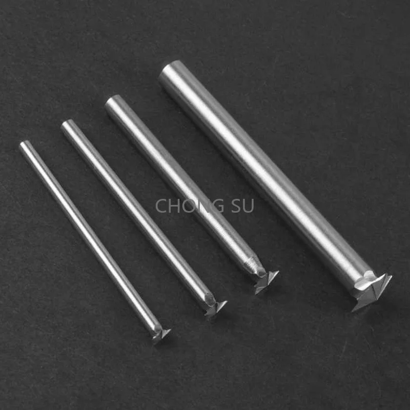 1-10 Stück HSS Multi-Blatt Fräsen Schneidmesser Schaft für Dremel Präzisionswerkzeuge Holzschnitzerei 2,35/3/4/5/6/8/10/12 mm 2,35/3/4/6 mm