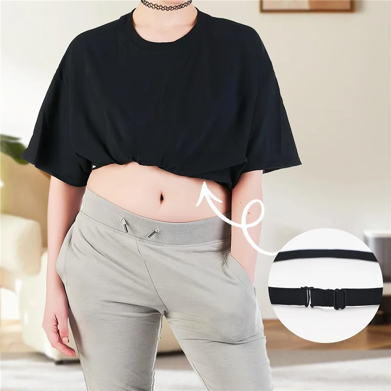 

4 PCS Crop Adjustable Band Kit Crop Tool For Shirt, Crop Band Set For Tucking Shirts, Elastic Belts For Women Tops, Shirt Band