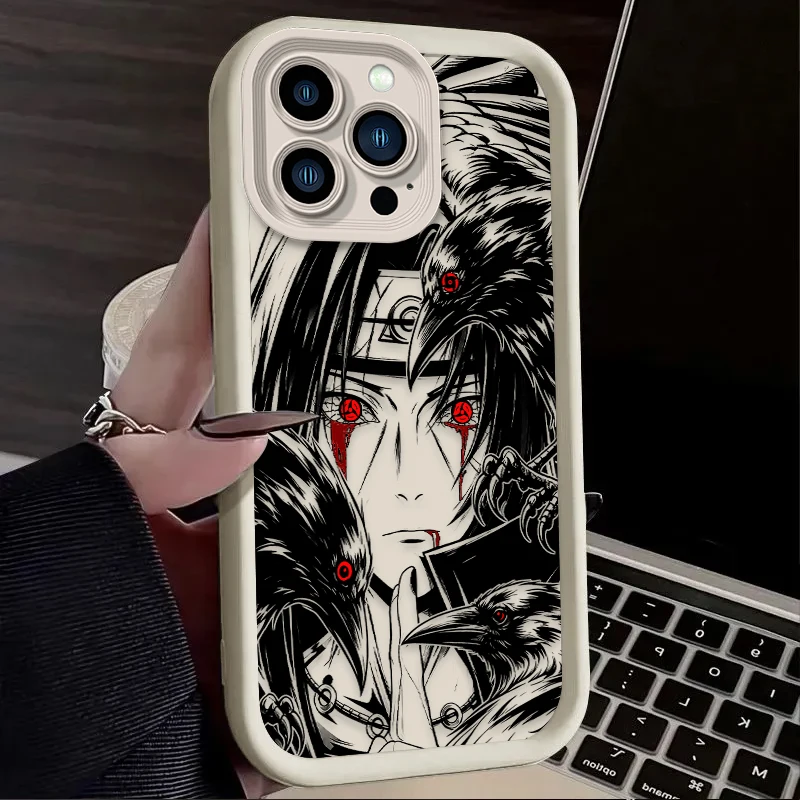 Luxurious Uchiha Itachi Dark Crow Phone Case for IPhone 17 Air 16 16E 15 14 13 12 11 Pro Max X XS X S Max XR SE 2020 SE4 7 8 view 3