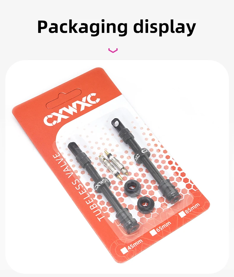 CXWXC 1 Paar Fahrrad Presta Ventil 45/65/85mm Aluminium Legierung Ventil Für Tubeless Straße/MTB/Gravel Fahrrad Felge Ventil Zubehör – Detail 13