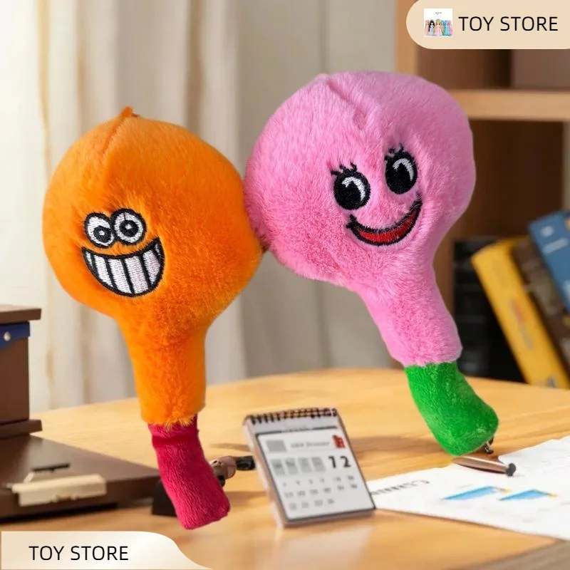 

Привлекательная плюшевая кукла с лампочкой, яркий мягкий игрушечный брелок, идеально подходит для украшения рюкзака или подарка