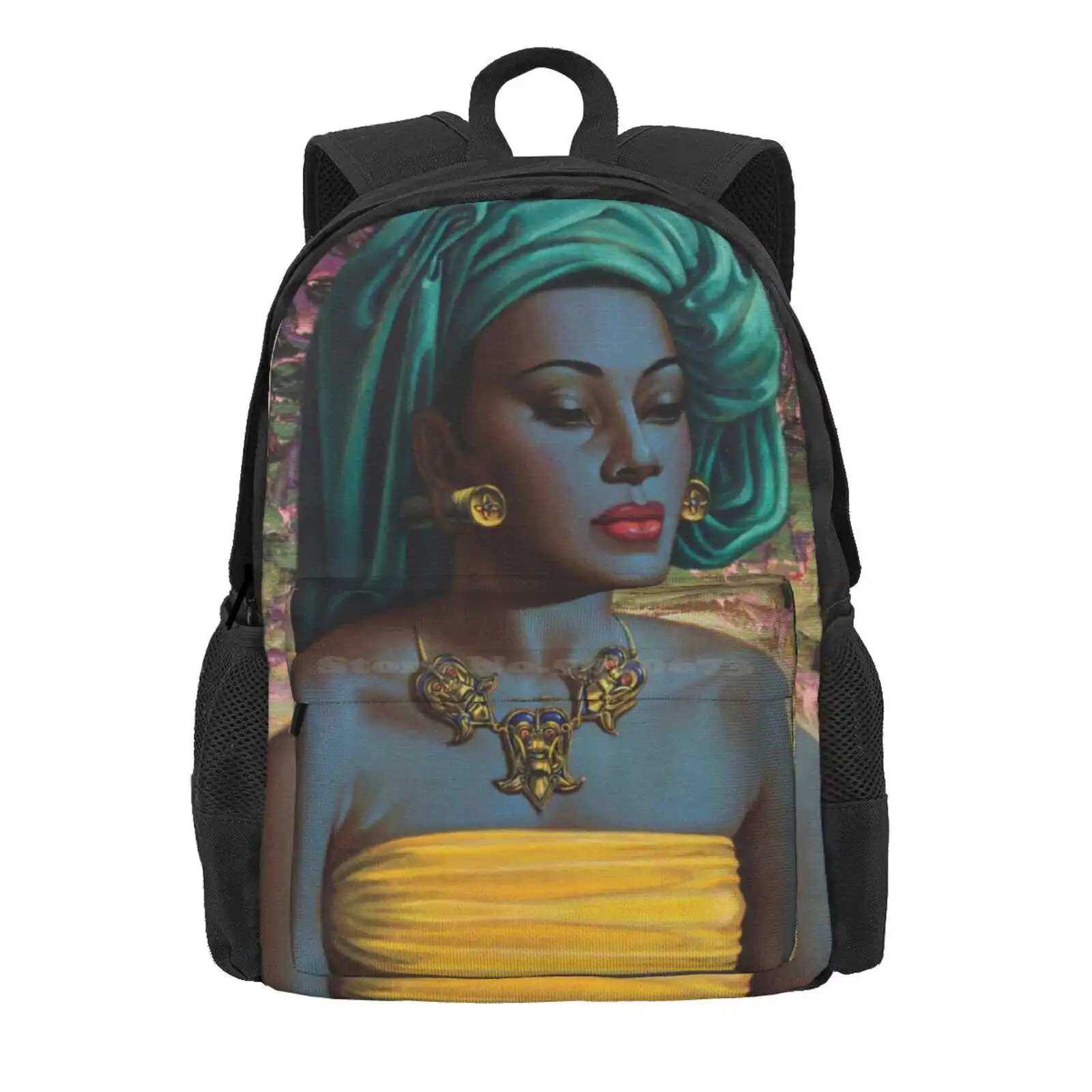 Vladimir Tretchikoff Vintage Painting, Famous Art Reproduction, African Fashion Illustration Hot Sale Schoolbag Backpack