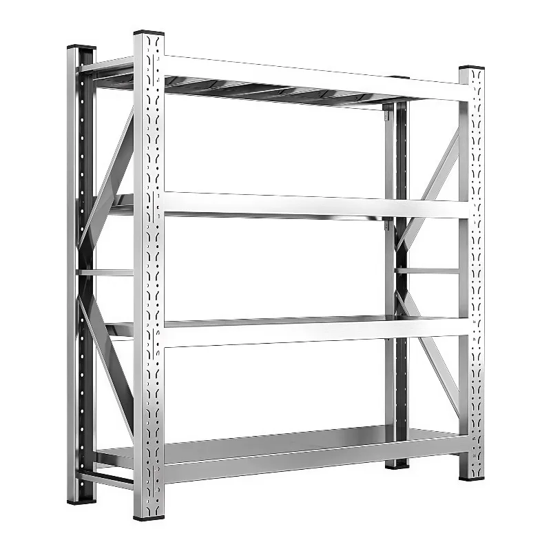 304 Stainless Steel Heavy Duty Shelves Industrial Commercial Storage Multi-layer Shelves Basement