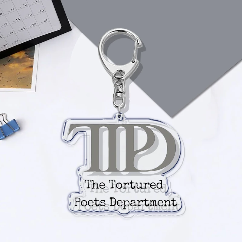 The Tortured Poets Department Key Chain Keychains Ring for Accessories Bag Funny Pendant Keyring Jewelry TTPD Fans Gifts